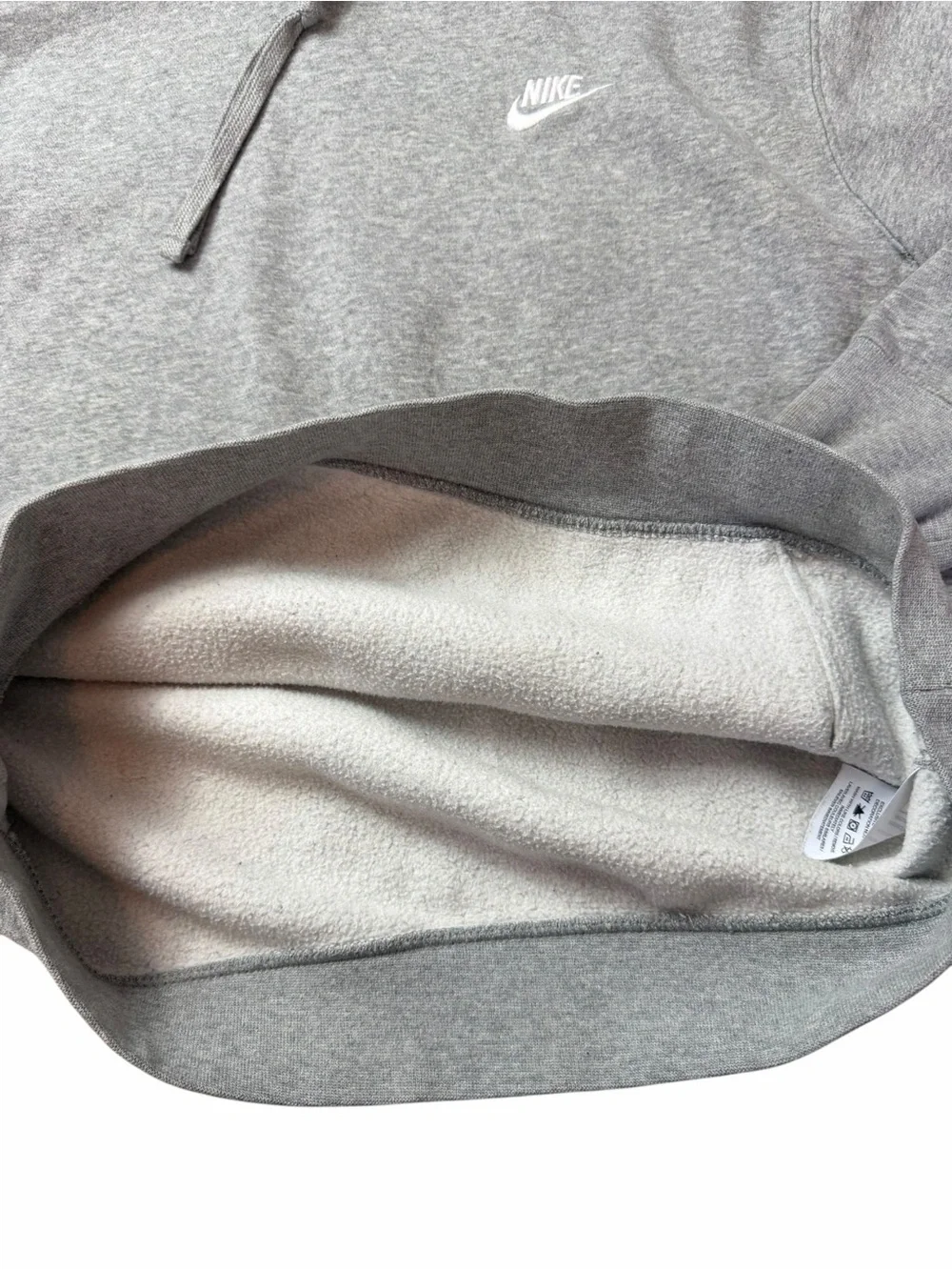 Nike Sportswear Club Fleece Kids Small Gray Pullover Hoodie
